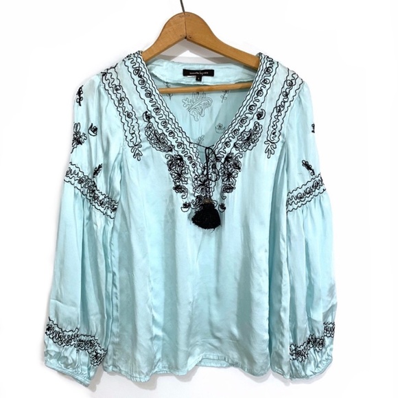 Nanette Lepore Tops - Nanette Lepore Light Blue Blouse